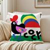 Chinese Zodiac Print Cushion Cover Linen Pillowcase Soft  for Sofa Bed Home Room Decor