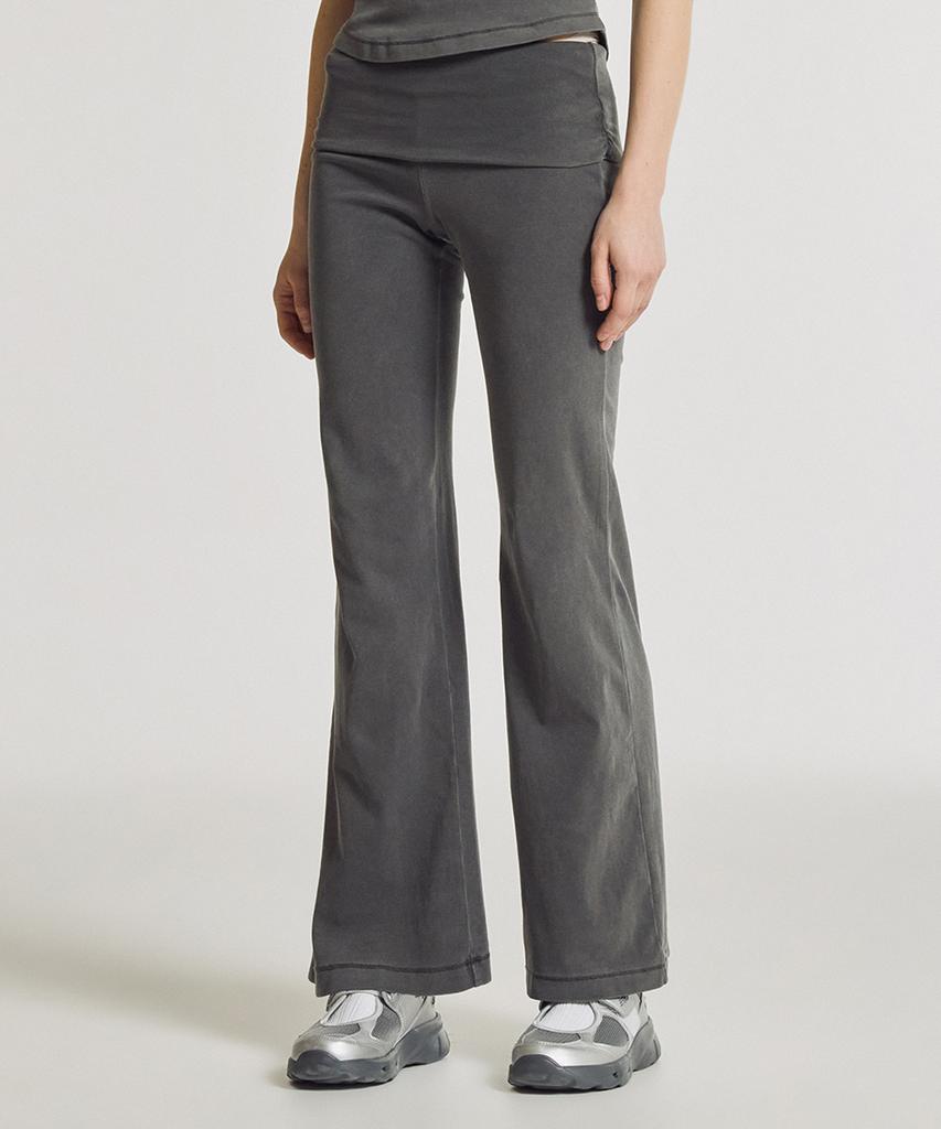 Nyuballanseu Nbmlg2W472 / Women Fitted Folded Flare Pants (Dyeing Charcoal)