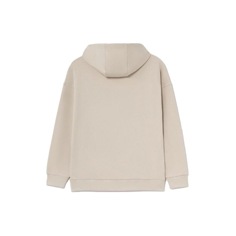 Li-Ning Wade Series Letter Print Loose-Fit Sports Pullover Hoodie Men Tops Oatmeal AWDS111-2