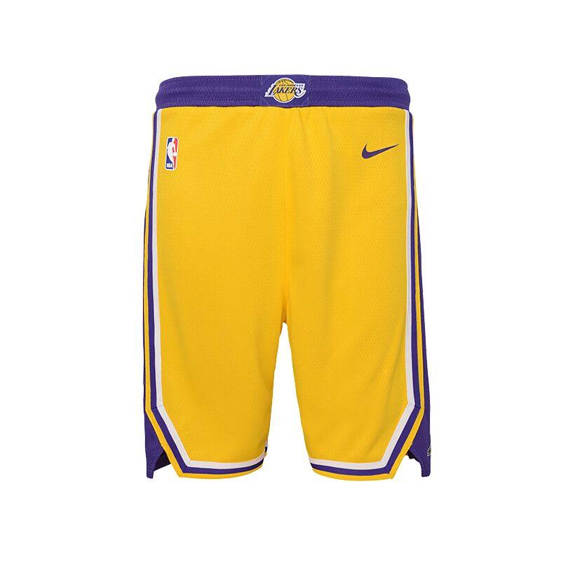 Nike Kids Basketball Shorts with Elastic Waistband and Solid Color Logo Kids Bottoms Yellow 3Z2B7BCQL-LAK
