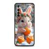 Soft TPU For Realme 11 10 9 Pro Plus GT2 GT3 GT5 C21 C25 C35 C53 C55 C67 Pro 5G Phone Case Ink And Wash Painting Rabbit Art Bags