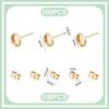 UNICRAFTALE 100pcs 18K Gold Plated Blanks Stud Earring 6mm Round Cabochon Earring Bezels Trays Post Stainless Steel Earring Studs Stud Findings with