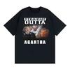 Straight Outta Agartha Funny Meme Printed T Shirt Men Women Clothing Cotton Fashion Hot Sale Tshirt Oversized Tshirt Streetwear