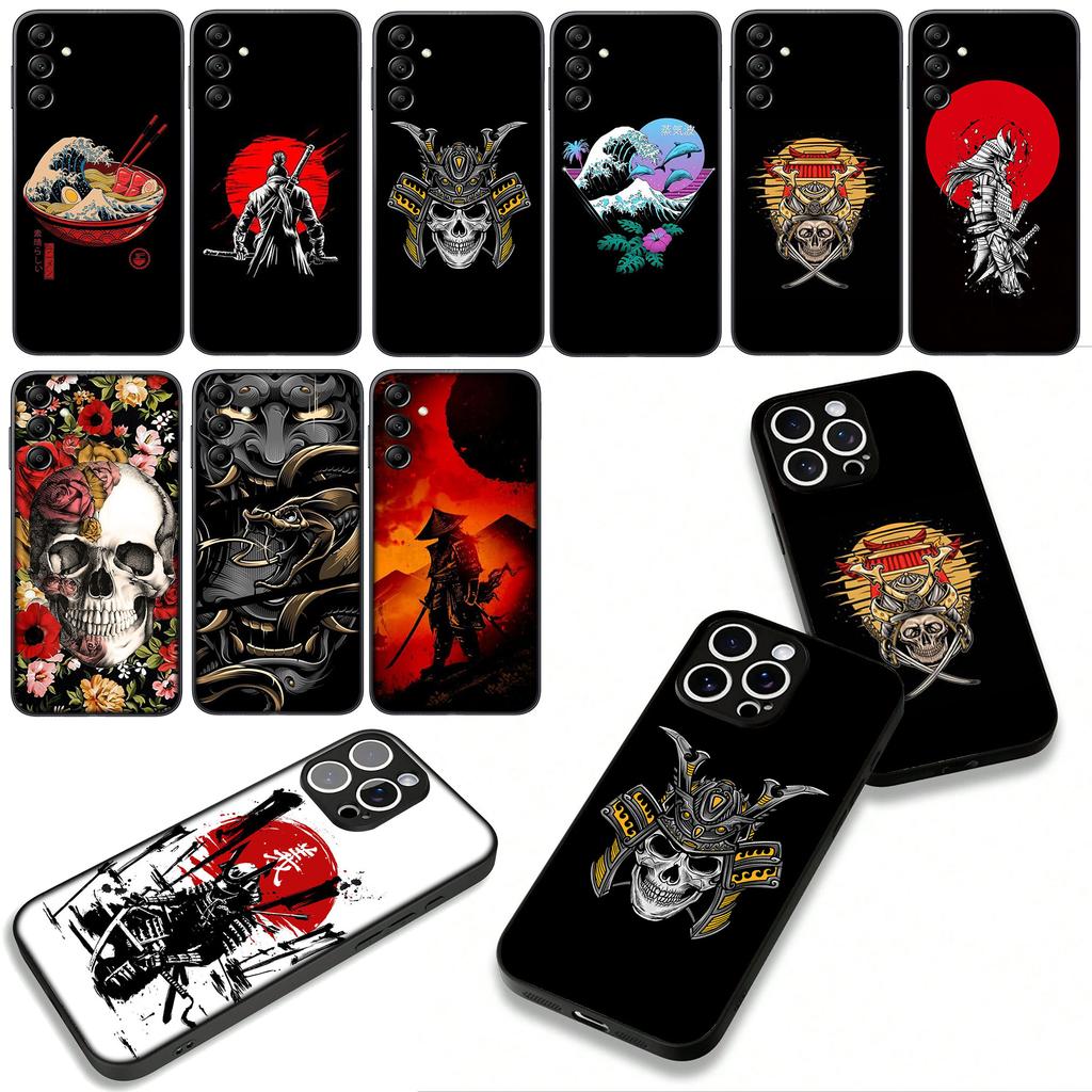 Cover for Apple iPhone 17 16 11 Pro XS Max XR 6 7 8 Plus + 16E SE 2020 2022 Air 5 Phone Case Japan Samurai Skeleton Ninja Skull