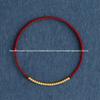 999 Gold Zodiac Red Bracelet: Crushed Disco Beads & Gold Luck Charm, Perfect Gift for Girlfriend