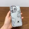 Luxury Travel Flight route Black lines design Phone Case For iPhone 17 16e 16 15 14 13 12 11mini Pro Max X XR 8 7 Air Plus Cover
