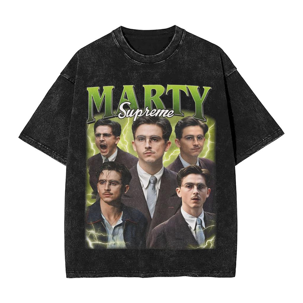 Marty Supreme Table Tennis Vintage Washed Tshirts For Men Women 100Cotton Top Tee Funny Oneck Short Sleeve
