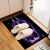 1PC Custom Name Purple Rose Paw Print Theme Floor Mat Ideal for Living Room, Game Rooms, Office, Bedroom Floor Mat Design