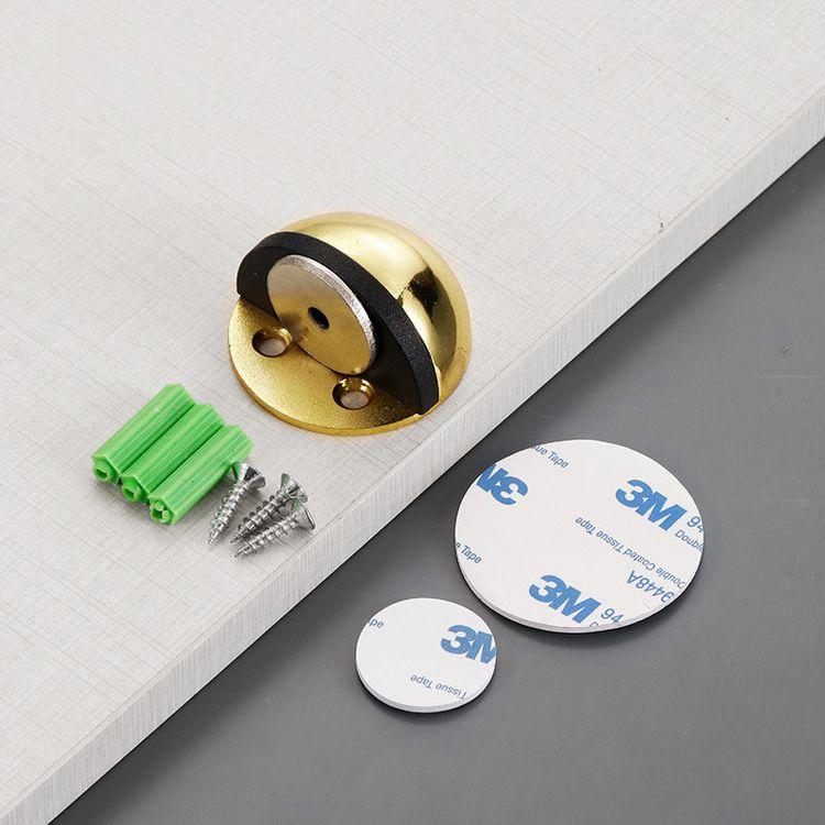Stainless Steel Mute Metal Hemisphere Anti-Collision Rubber Door Stopper Semicircle Shaped Door Touch