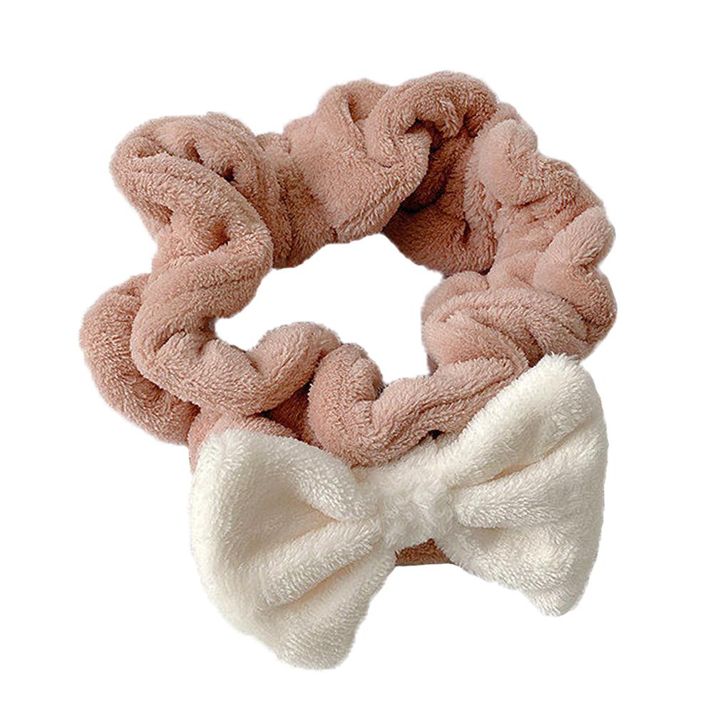 

1pcs Spa Headband with Bow for Women, Facial Makeup Headbands, Soft Coral Wool Headbands for Showering, Face Washing, Hair Acce