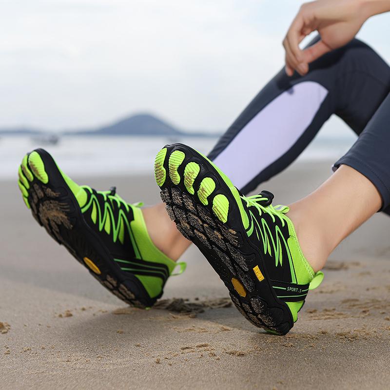 Schnelltrocknende Strandwatschuhe Unisex Atmungsaktive Wassersport-Schuhe Rutschfeste Weiche Sohle Wasserschuhe zum Surfen Angeln