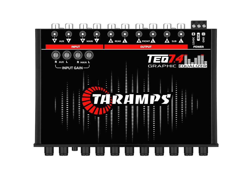 

TARAMPS TEQ 7.4 Pro Car Audio System 7 Band Graphic Equalizer EQ Blue Lighting