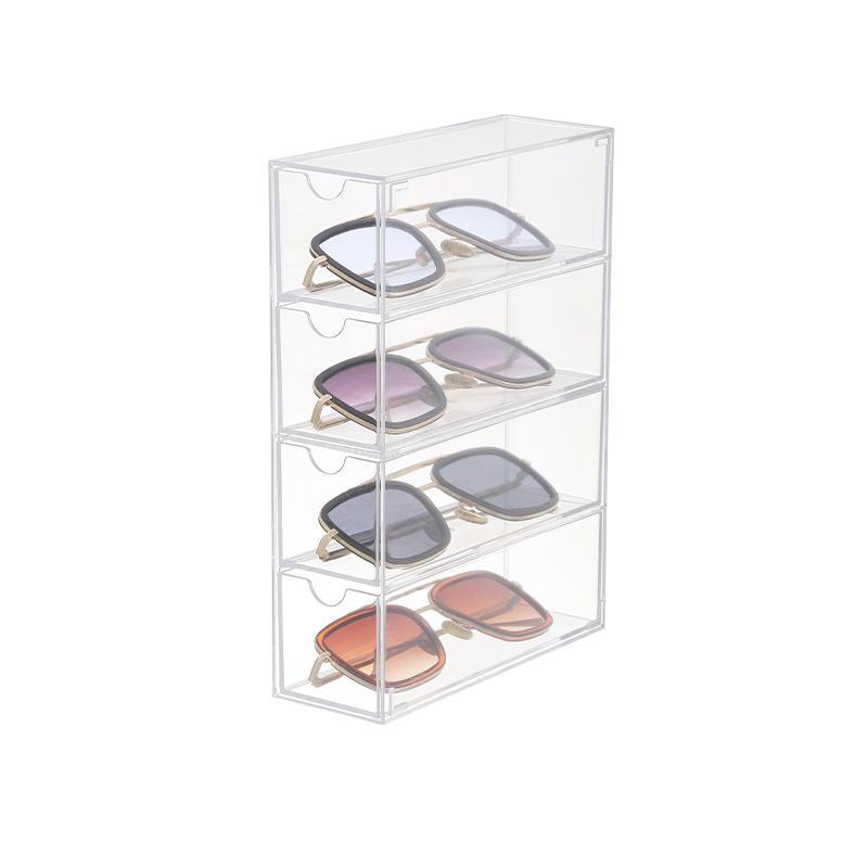 Schreibtischorganizer aus Acryl mit drei Schubladen, Sechs-Fächer-Aufbewahrung