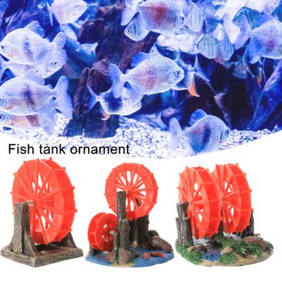 Unverblassende Farbe dekorative Harz Aquarium Ornament Simulation Aquarium Wasserrad Stein Dekoration Aquarium Zubehör