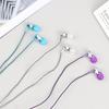 1Pc Stereo Earbuds Earphone Wired Nylon Weave Cable Earphone Headset With Mic