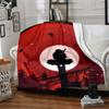 1pc NARUTO Moonlight Raven Flannel Throw Blanket HD Printed Lightweight Soft Warm All Season Blanket for Sofa, Bed, Travel, Camping Machine Washable