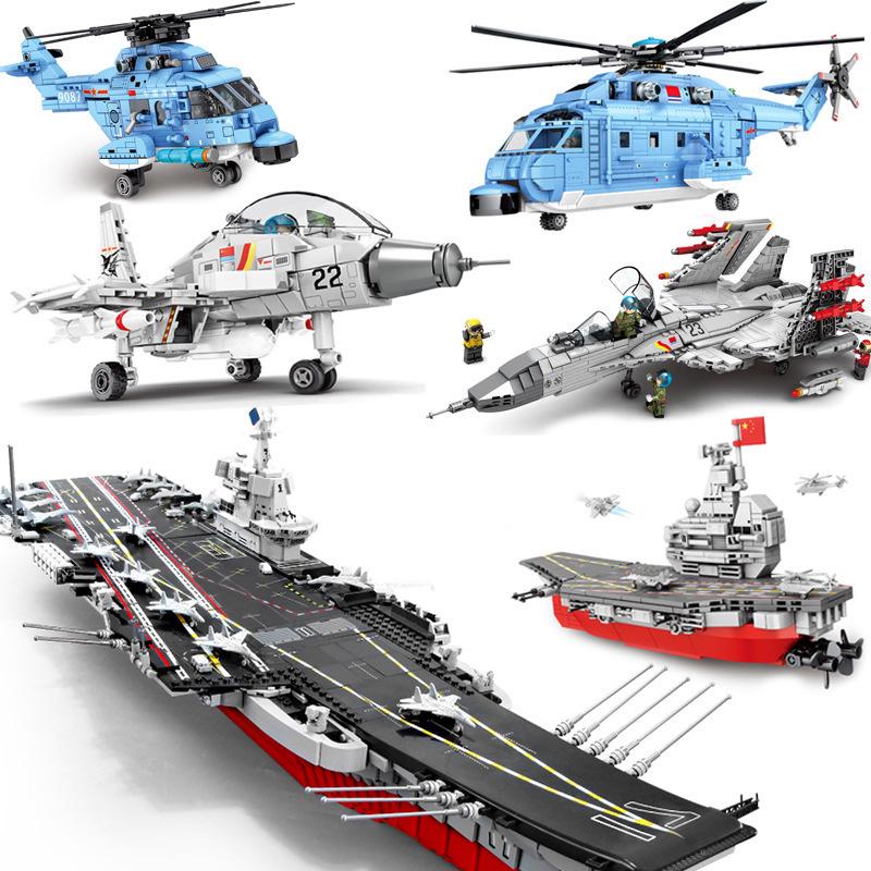 Senbao 202001 Shandong Aircraft Carrier Model Building Blocks Toy