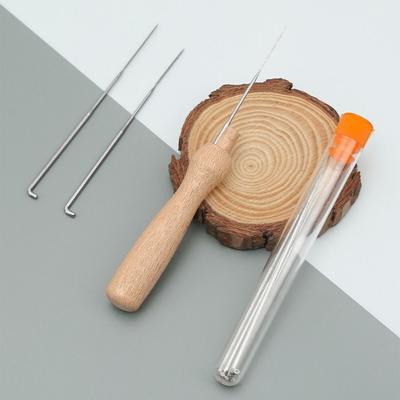 Kreatives Filznadel-Set 3 Größen Filznadeln Holzgriff Filznadeln mit Flasche Handgemacht Professionell