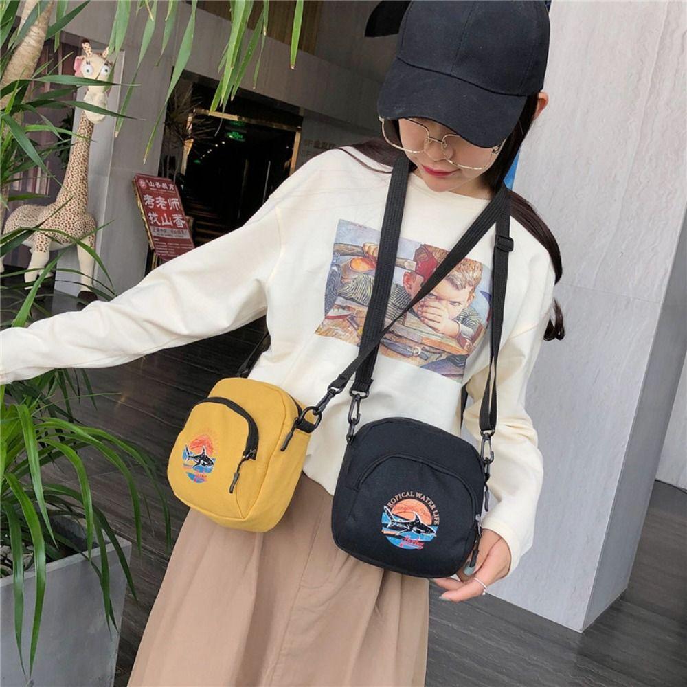 Harajuku Small Cloth Shoulder Crossbody Bags Japan Style Mini Canvas Handbags  Students School Bag