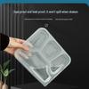 Disposable 4-Compartment Transparent Food Container