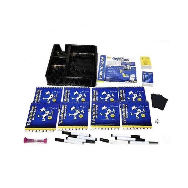 Telestrations 4-8 Hráčů Stolní Hra - Zábavná Hilarivní Kreslící a Hádací Párty Hra pro Děti Dospělé