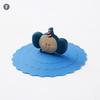 Silicone Drink Cup Lids 10cm Creative Round Mug Cover Reusable Anti Dust Cup Covers Cartoon Coffee Mug Lid