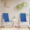 VidaXL Garden Chair Cushions High Back Set of 2 Royal Blue 314116