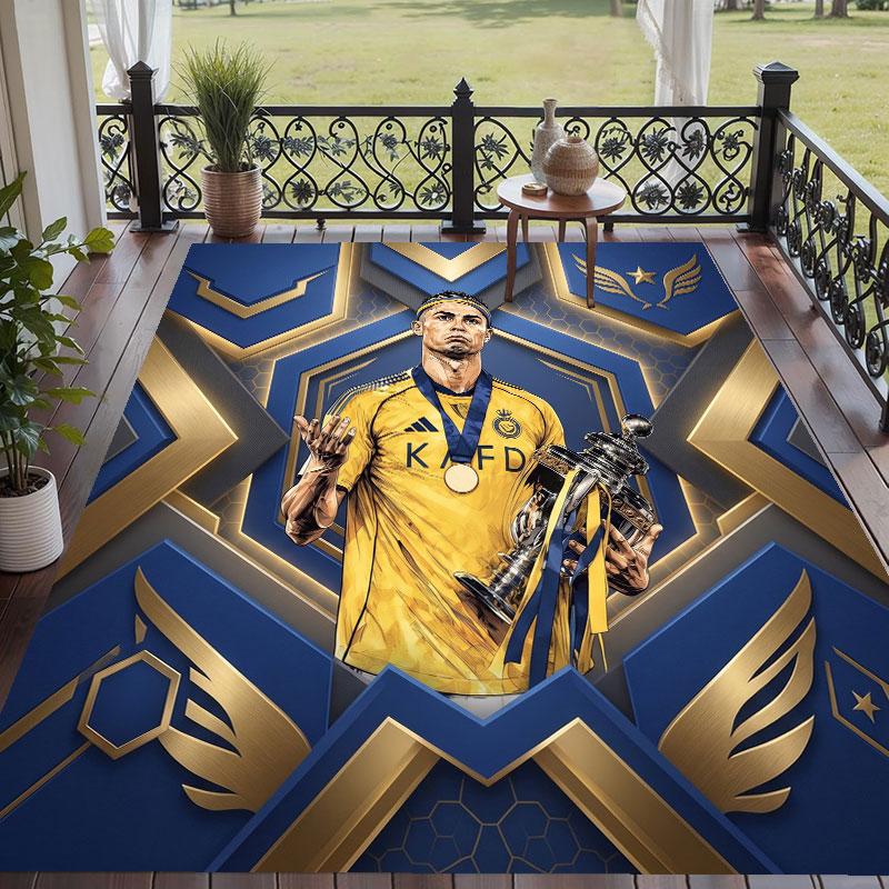 Soft Floor Carpet Cristiano Ronaldo Pattern Area Rug Decorative Mat For Home Room Decoration