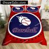 3D Print Baseball Duvet Cover Set Sports Theme Bedding Set King Baseball Gaming Geometry Stripe Quilt Cover for Boy Girl