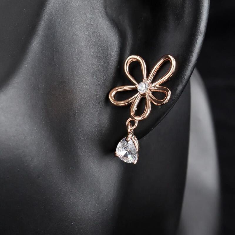 

Women s Big Flower Water Drop 3-Piece Earrings A31865_Purple