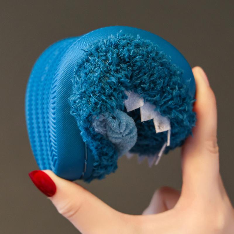 Dětské Kojenecké Teplé Bavlněné Boty Podzim Zima Chlapci a Dívky Kreslený Neklouzavý Pohodlné Plyšové pantofle na měkké podrážce