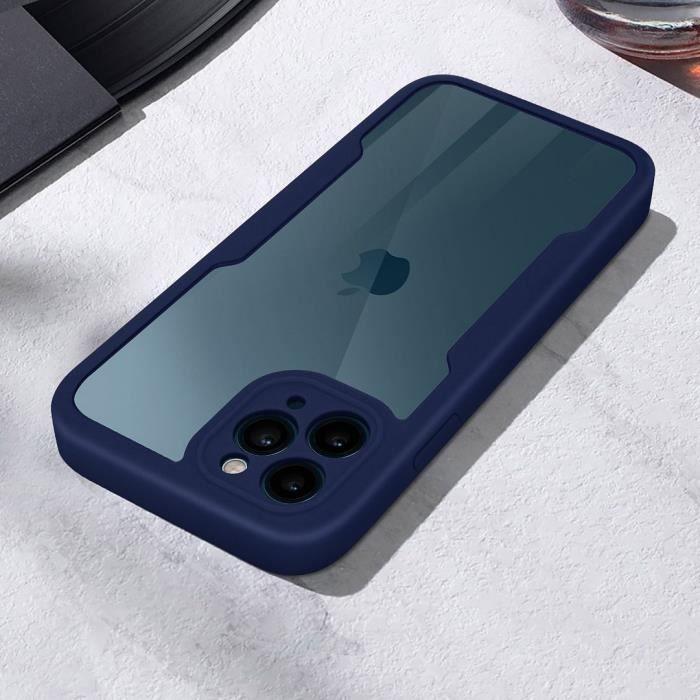 Protective Case - PROSHOP - for iPhone 12 Pro - 360° - Semi-rigid - Transparent Around Blue