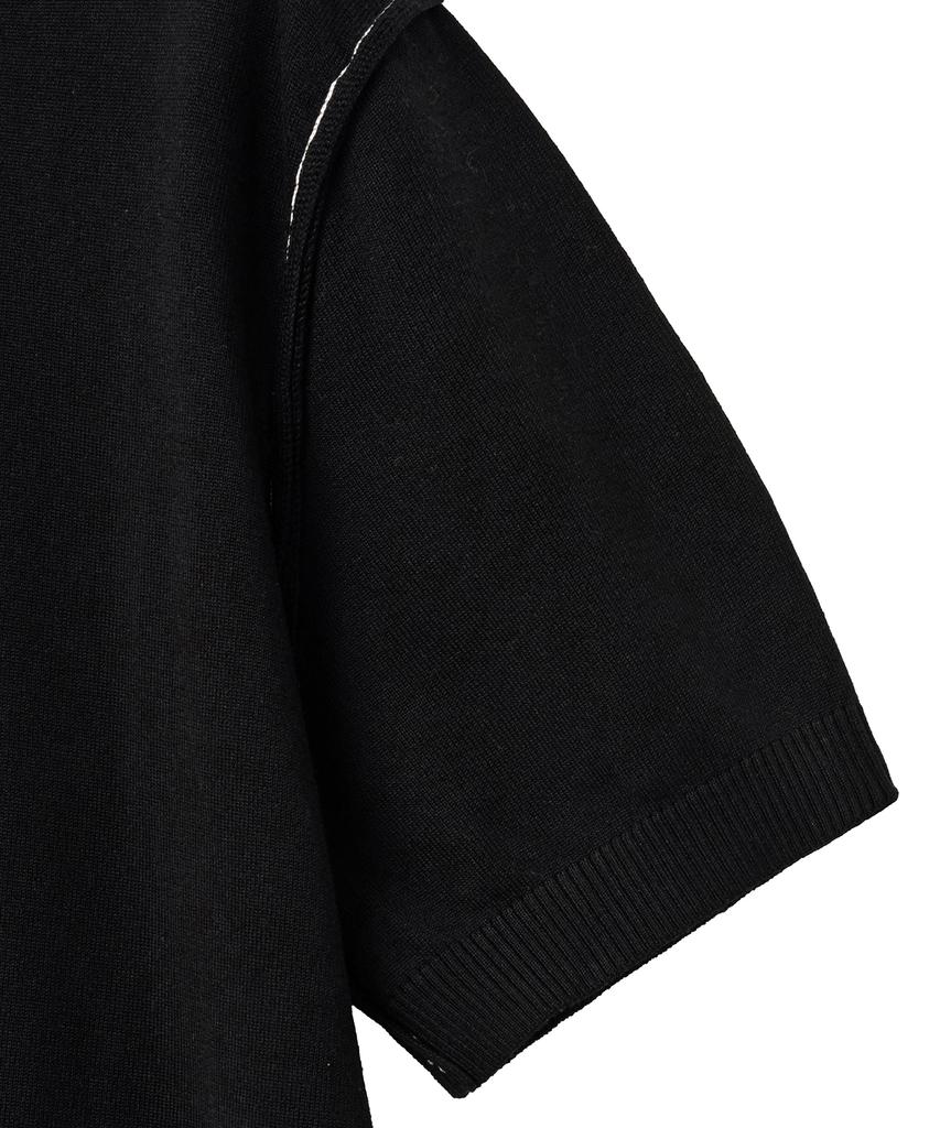 NOIRER Low Cut Polo Knit (Black)