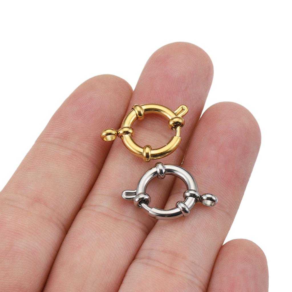 Pack of 10 Stainless Steel Necklace Clasp with Spring Hook Secure and Convenient Connector for Customizable Necklaces