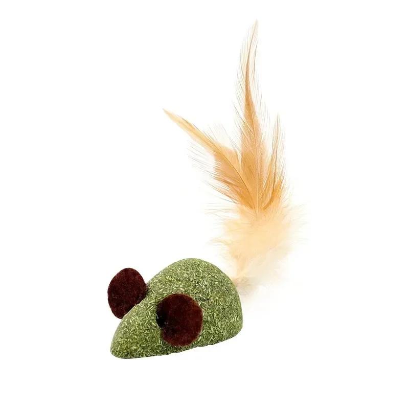 Cat Mint Ball Health and Safety Cat Feather Toy Ball Family Chase Cat Snacks Teeth Cleaning and Tooth Grinding Hair Removal Ball