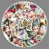 50 Vintage Watercolor Christmas Stickers, Festive Decoration Planner and Thermos Cup Stickers