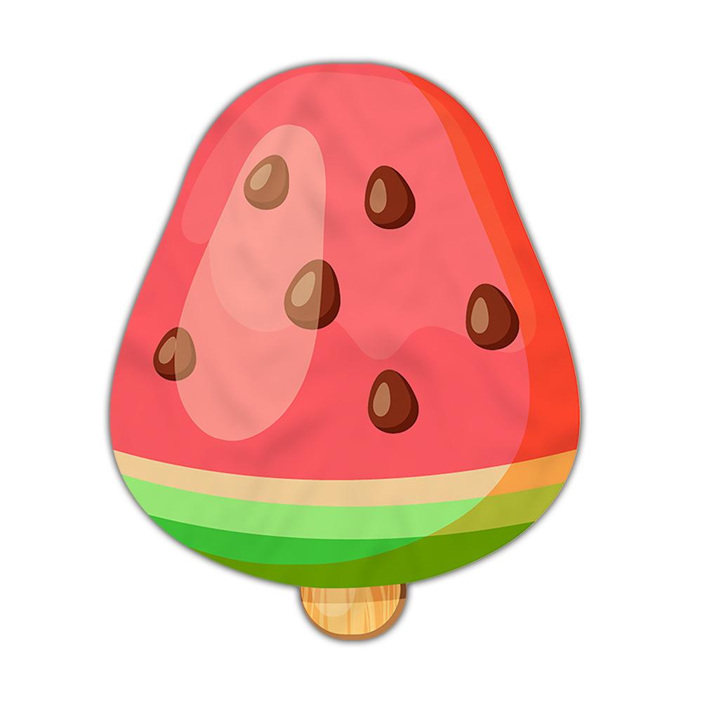 Sommer Eis am Stiel Form Strandtuch Regenbogen Dopamin Ultrafeines Faserhandtuch Stoff Strandkissen Schwimmen Badetuch Handtuch