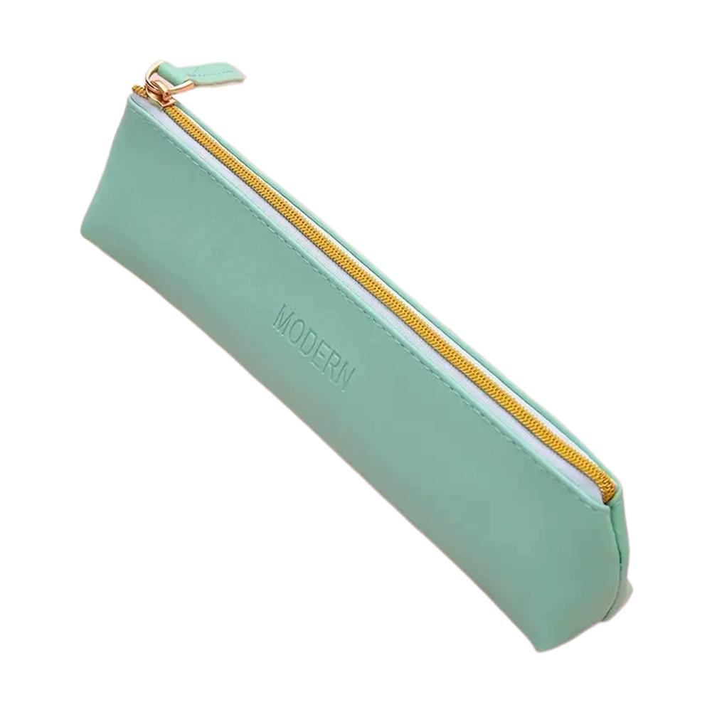New Retro Simple PU Pencil Case Student Stationery Large Capacity Multi functional Storage Pen Bag Kids Back to School Supplies