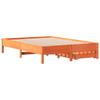 Vidaxl Bed Without Mattress, Waxed Brown, 140X200 Cm, Pine Wood
