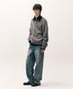 Satur Faro Boucle Knit Zip-Up Navy