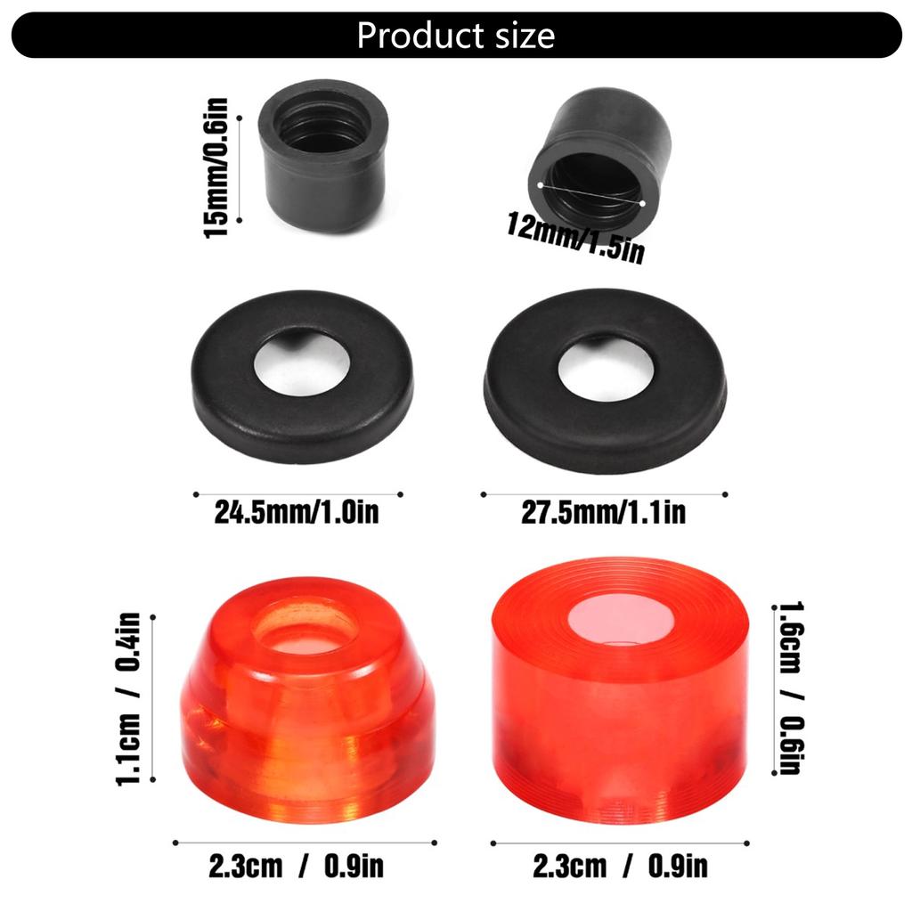 Skateboard Shockproof Mat Skateboard Bushings Skateboard Truck Bushing Shockproof Pad Pivots Cups Skateboard Shock Pad
