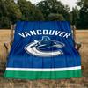 Hockey Team Vancouver-Canucks Blanket Flannel Throw for Sofa, Indoor, Camping, Living Room, Office, Chair, And Bed Soft Birthday Gift