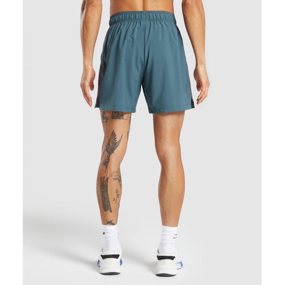 Gymshark Sport  7  Shorts Cargo Blue Dark Grey A1b3l Uczr