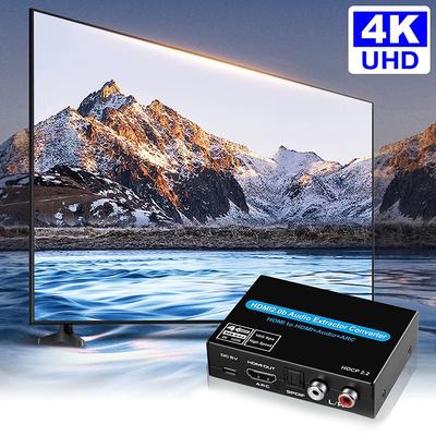 New 4K 60Hz HDMI-compatible 2.0 Audio Extractor Support 5.1Ch HD2.0b Audio ARC Switch with Audio Toslink Stereo For Apple TV PS4
