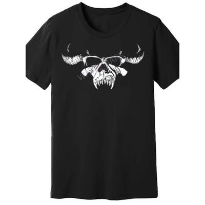 European Sizes Men'S Danzig Gothic Lettering Skull & Wings Graphic T-Shirt _ Heavy Metal Inspired, Soft Breathable, Crew Neck,