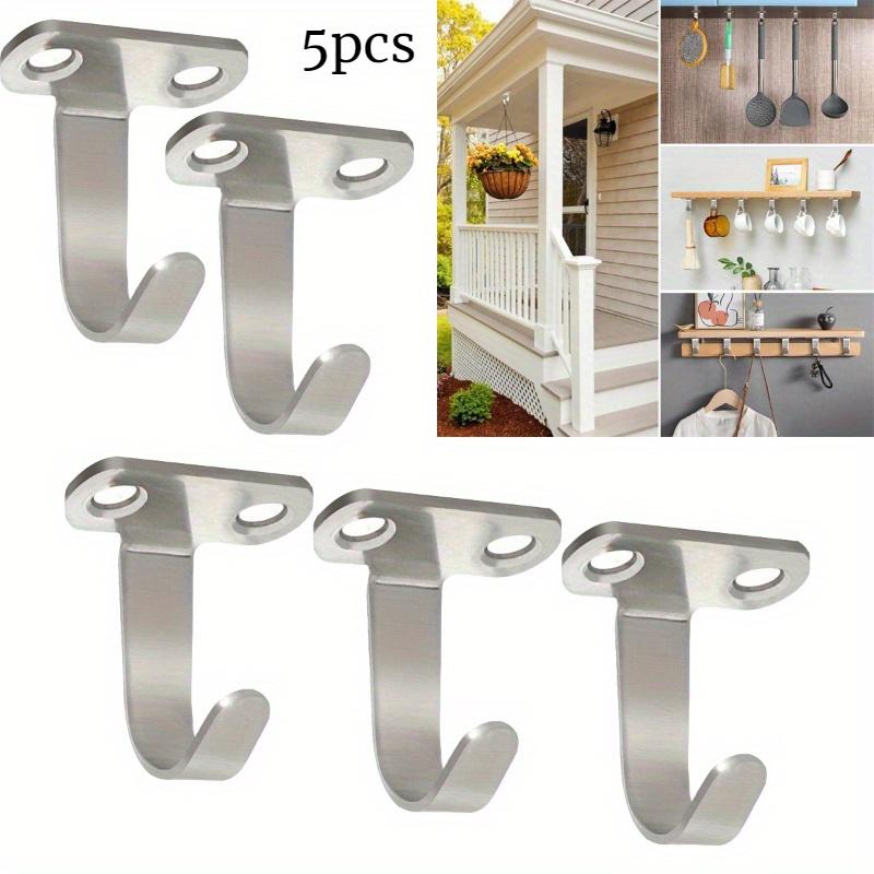5PCS Stainless Steel Long Lasting Ceiling Hooks For Hanging Ornament Hooks Top Hangers Cloth Easy Home Hardware