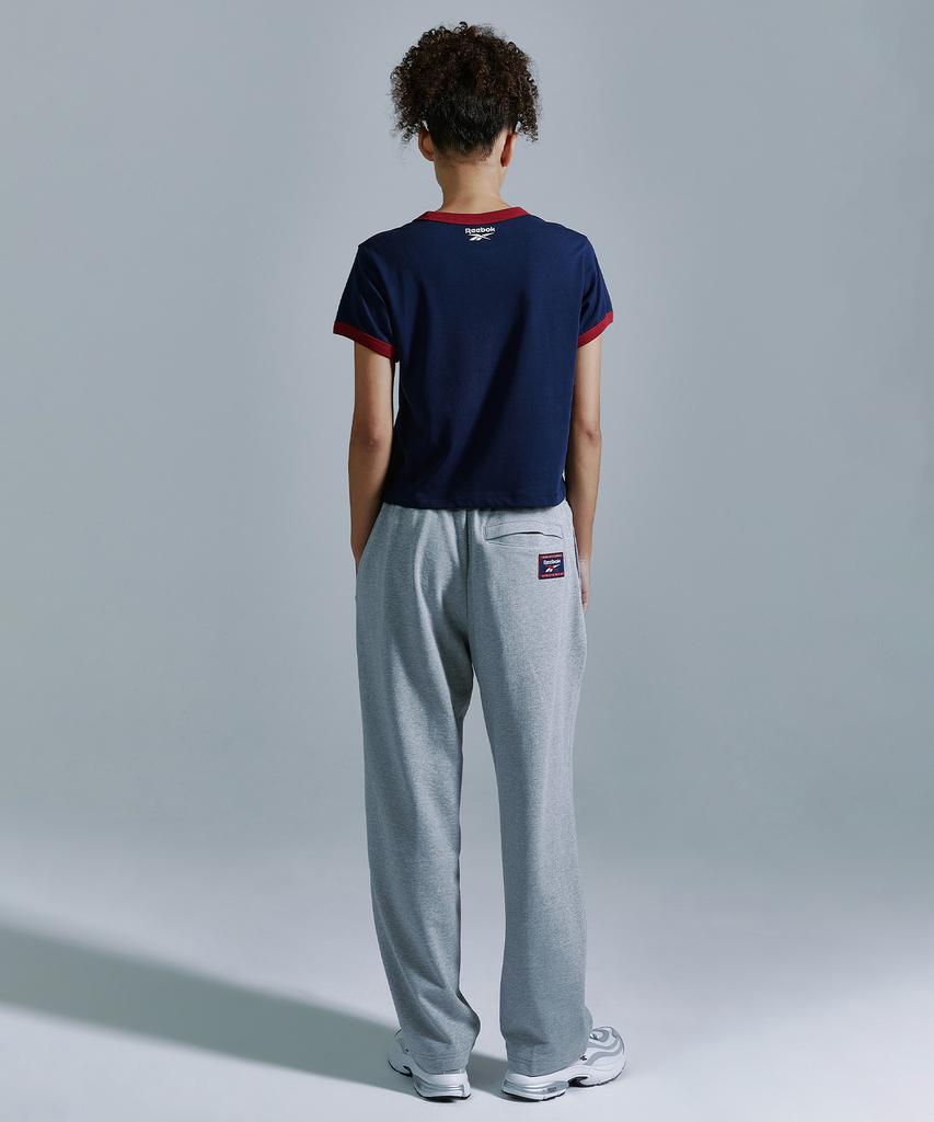 Reebok Essentials Semi-Crop Ringer T-Shirt (W) - Navy