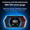 P17 HUD Auto Digitalanzeige, OBD2 GPS Tacho mit Spannungs- und Temperaturanzeigen - A87Q