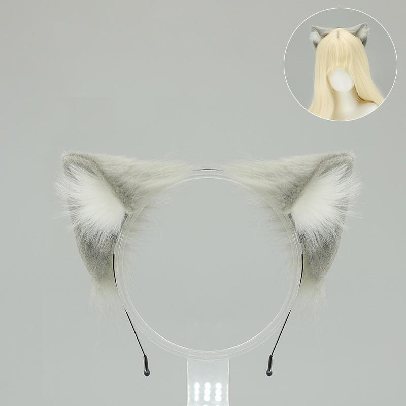 Fluffy Cat Ear Headband Lolita Cosplay Anime Convention Kawaii Catgirl Accessory