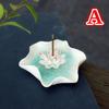 Handmade Ceramic Crafts Lotus Incense Base Aromatherapy Burner Sandalwood Stick Incense Holder for Living Room Home Decor